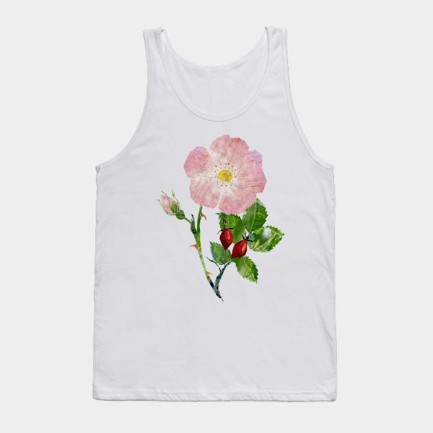 Dog rose, Tank Top by Babban Gaelg